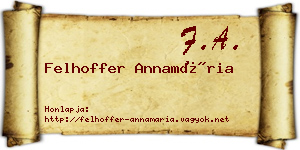 Felhoffer Annamária névjegykártya